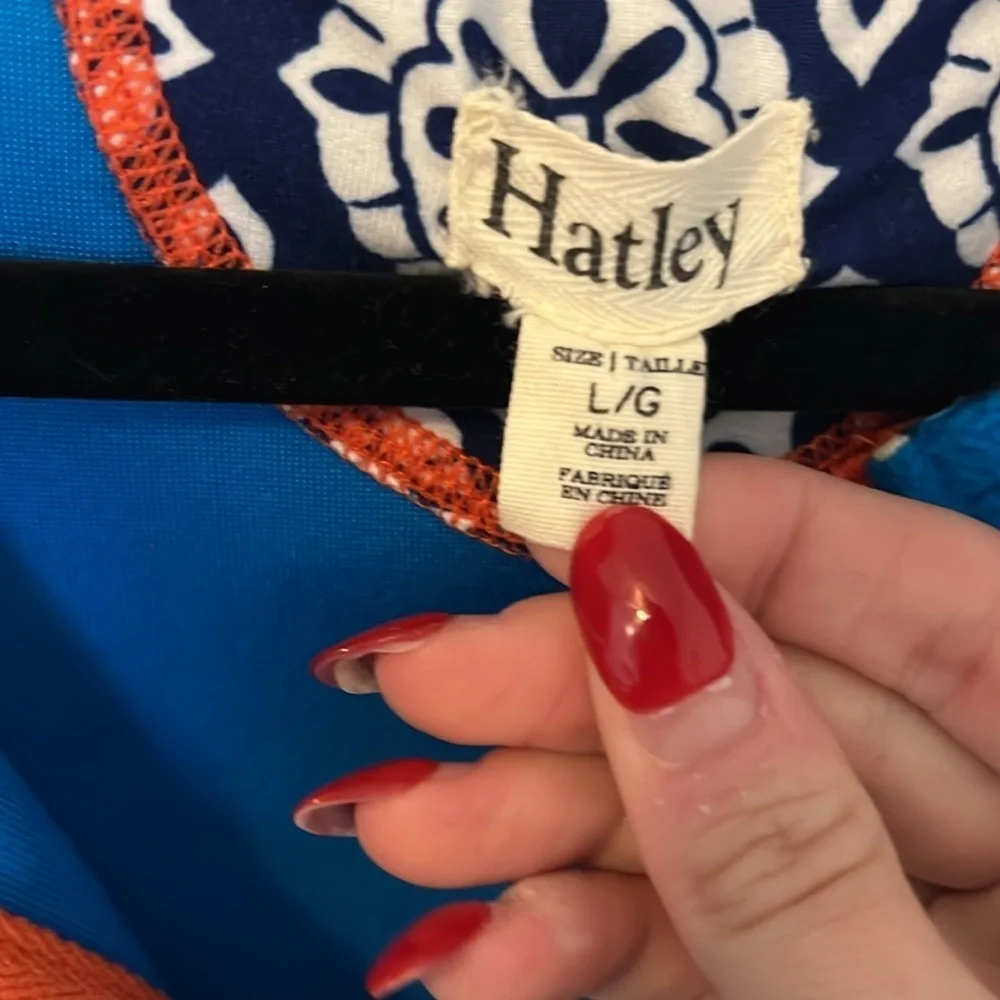 Hatley fleece zip up blue size large - Picture 2 of 4